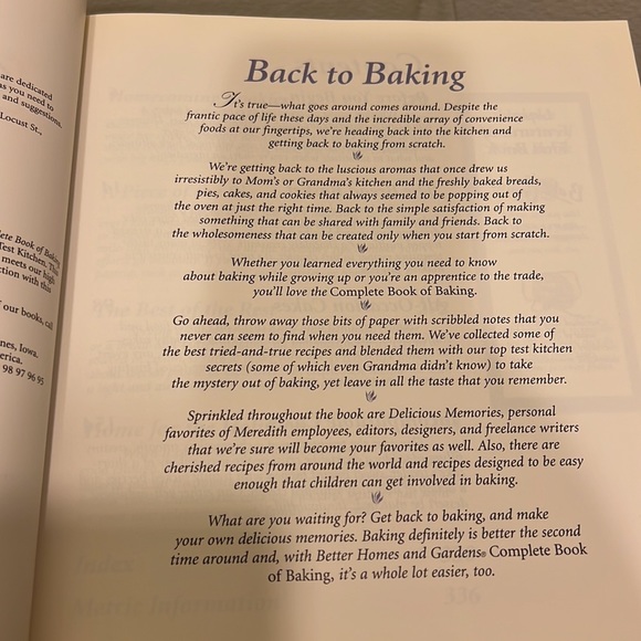 First Edition, 1995 Better Homes and Gardens Complete Book of Baking Hardcover - Picture 9 of 11